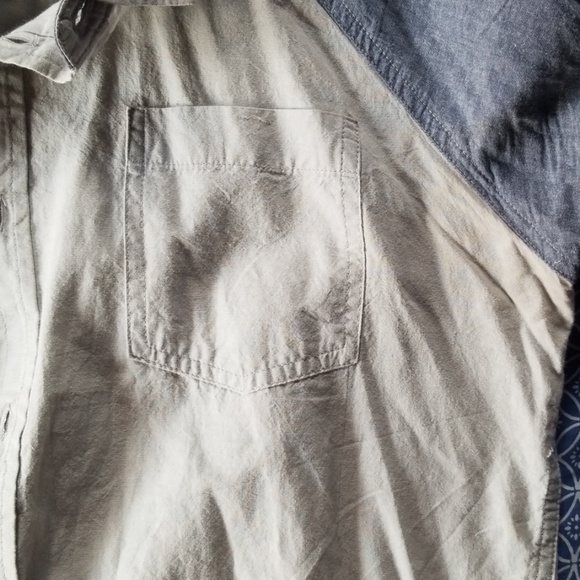 Designer blue-grey button-up LIQUID JOYRIDE - Picture 3 of 4